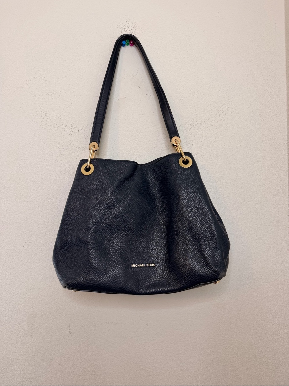MICHAEL MICHAEL KORS | Kensington Navy Leather Tote Bag